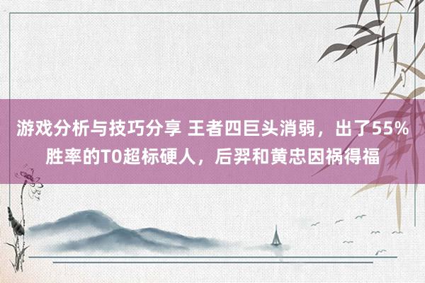 游戏分析与技巧分享 王者四巨头消弱，出了55%胜率的T0超标硬人，后羿和黄忠因祸得福