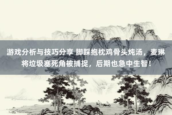 游戏分析与技巧分享 脚踩抱枕鸡骨头炖汤，麦琳将垃圾塞死角被捕捉，后期也急中生智！