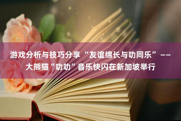 游戏分析与技巧分享 “友谊绵长与叻同乐” ——大熊猫“叻叻”音乐快闪在新加坡举行