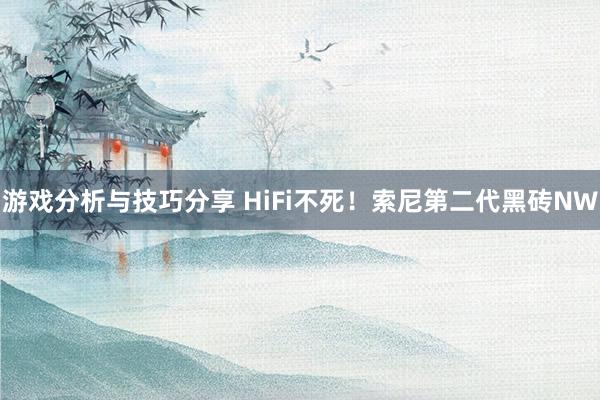 游戏分析与技巧分享 HiFi不死！索尼第二代黑砖NW