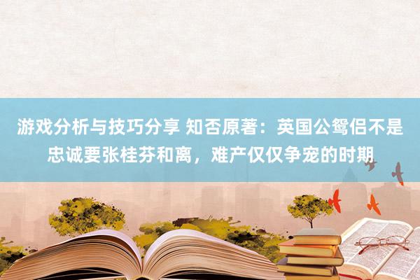 游戏分析与技巧分享 知否原著：英国公鸳侣不是忠诚要张桂芬和离，难产仅仅争宠的时期